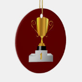 Ornement Rond En Céramique Coupe trophée d'or (Droite)