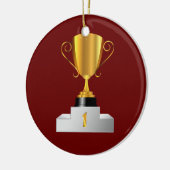 Ornement Rond En Céramique Coupe trophée d'or (Gauche)