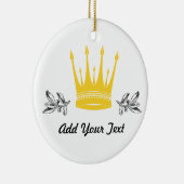 Ornement Rond En Céramique Couronne (Droite)