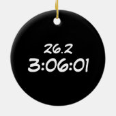 Ornement Rond En Céramique Courrier-Marathon de marathon du Wisconsin (Dos)