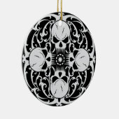 Ornement Rond En Céramique Crânes méchants (Droite)