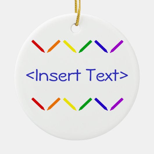 Ornement Rond En Céramique Crayons (Devant)