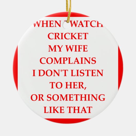 ORNEMENT ROND EN CÉRAMIQUE CRICKET (Devant)