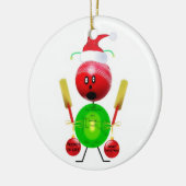 Ornement Rond En Céramique Cricket Noël (Gauche)