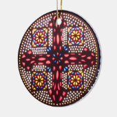 ORNEMENT ROND EN CÉRAMIQUE CROIX COPTE (Gauche)