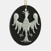Ornement Rond En Céramique Cru Eagle blanc polonais (Droite)
