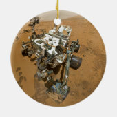 Ornement Rond En Céramique Curiosité de Mars Rover chez Rocknest (Dos)