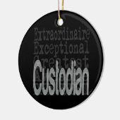 Ornement Rond En Céramique Custodian (Gauche)