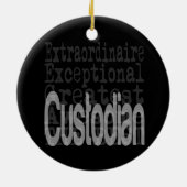 Ornement Rond En Céramique Custodian (Dos)