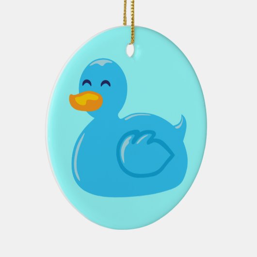 Ornement Rond En Céramique Cute Rubberducky (Droite)
