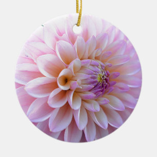 Ornement Rond En Céramique Dahlia Hued en pastel