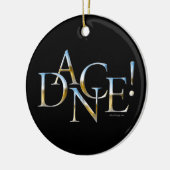 Ornement Rond En Céramique Danse ! (Chrome) (Gauche)