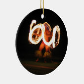 Ornement Rond En Céramique Danse hawaïenne du feu (Droite)