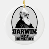 Ornement Rond En Céramique Darwin est mon Homeboy (Dos)