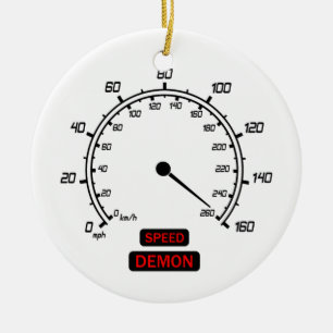 Ornement Rond En Céramique Démon de vitesse