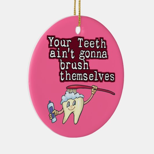 Ornement Rond En Céramique Dentiste (Droite)