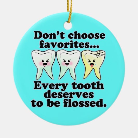 Ornement Rond En Céramique Dentiste (Devant)