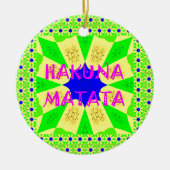 Ornement Rond En Céramique Dernier Hakuna Matata magnifique design Extraordin (Devant)