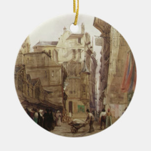 Ornement Rond En Céramique DES Pretes, St Germain L'Auxerrois, Paris de rue