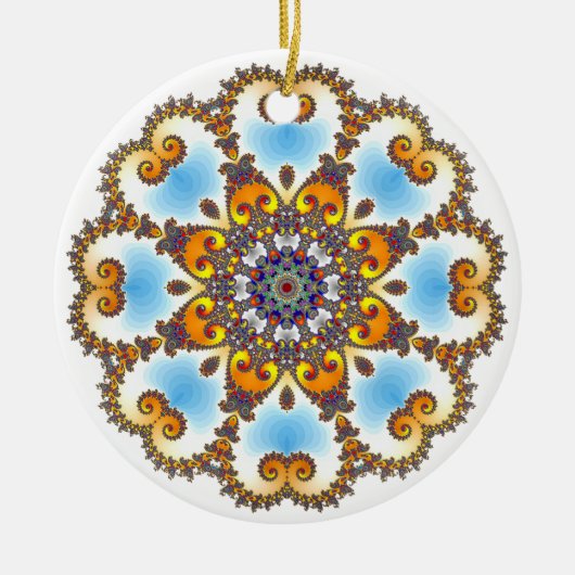 Ornement Rond En Céramique Désir des "coeurs" (Devant)