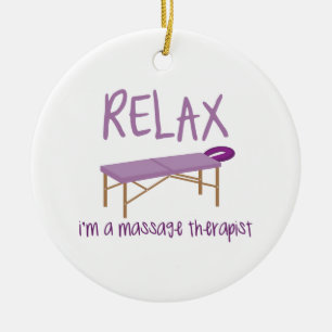 Ornement Rond En Céramique Détendez le Tableau de massage