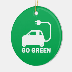 Ornement Rond En Céramique Devenez écolo ~ Conduite de voitures électriques