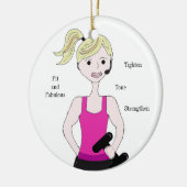 Ornement Rond En Céramique Devrait Étudier Le Poids Féminin Lifting (Gauche)