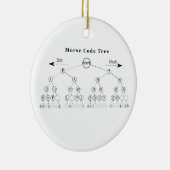 Ornement Rond En Céramique Diagramme d'arbre de code Morse (Droite)