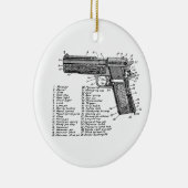 Ornement Rond En Céramique Diagramme V2 d'arme à feu (Droite)