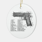 Ornement Rond En Céramique Diagramme V2 d'arme à feu (Gauche)