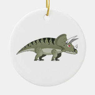 Ornement Rond En Céramique Dinosaure
