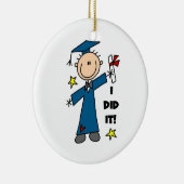 Ornement Rond En Céramique Diplômé de garçon (Droite)