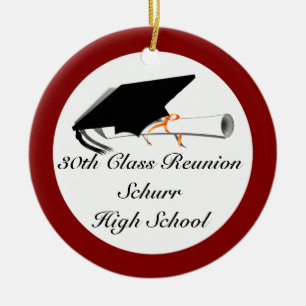 Ornement Rond En Céramique Diplôme - Réunion du lycée