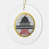 Ornement Rond En Céramique Dirigeant de cour (Gauche)