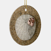 Ornement Rond En Céramique Dollar de sable sur la plage (Droite)