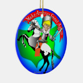 Ornement Rond En Céramique Donald Trump (Droite)