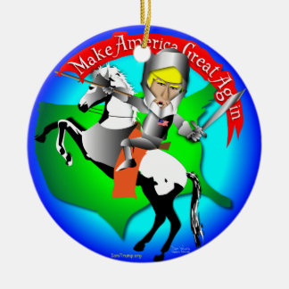 Ornement Rond En Céramique Donald Trump