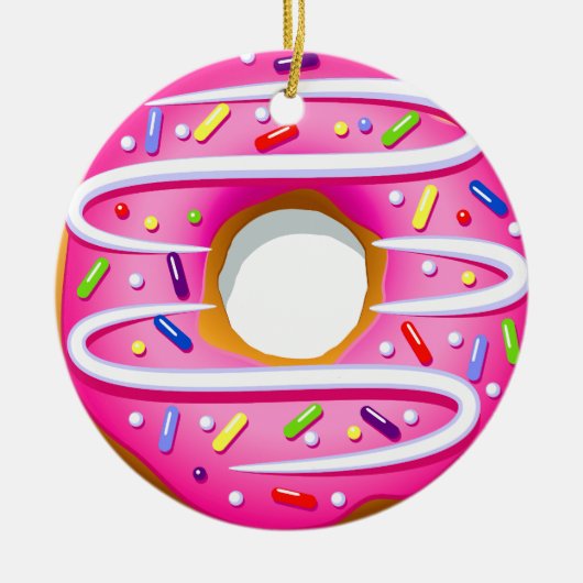 Ornement Rond En Céramique Donut - Doughnut - SRF (Devant)