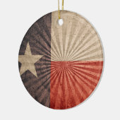 Ornement Rond En Céramique Drapeau cool Grunge Texas (Gauche)