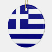 Ornement Rond En Céramique Drapeau de la Grèce (Gauche)