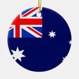 Ornement Rond En Céramique Drapeau de l'Australie