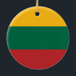Ornement Rond En Céramique Drapeau de l'ornement lituanien<br><div class="desc">Drapeau de l'ornement lituanien</div>