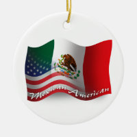 Drapeau de ondulation mexico-américain
