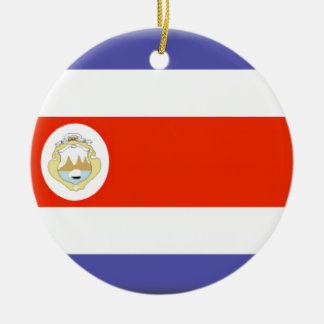 Ornement Rond En Céramique Drapeau du Costa Rica