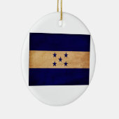 Ornement Rond En Céramique Drapeau du Honduras (Droite)