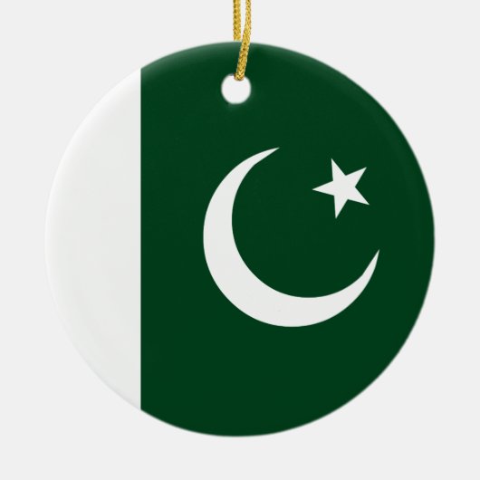 Ornement Rond En Céramique Drapeau du Pakistan (Devant)
