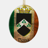 Ornement Rond En Céramique Drapeau irlandais Davis Crest (Droite)