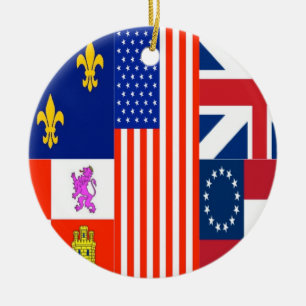 Ornement Rond En Céramique Drapeau Pensacola