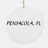 Ornement Rond En Céramique Drapeau Pensacola (Dos)