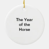 Ornement Rond En Céramique Drawing de Horse (Dos)